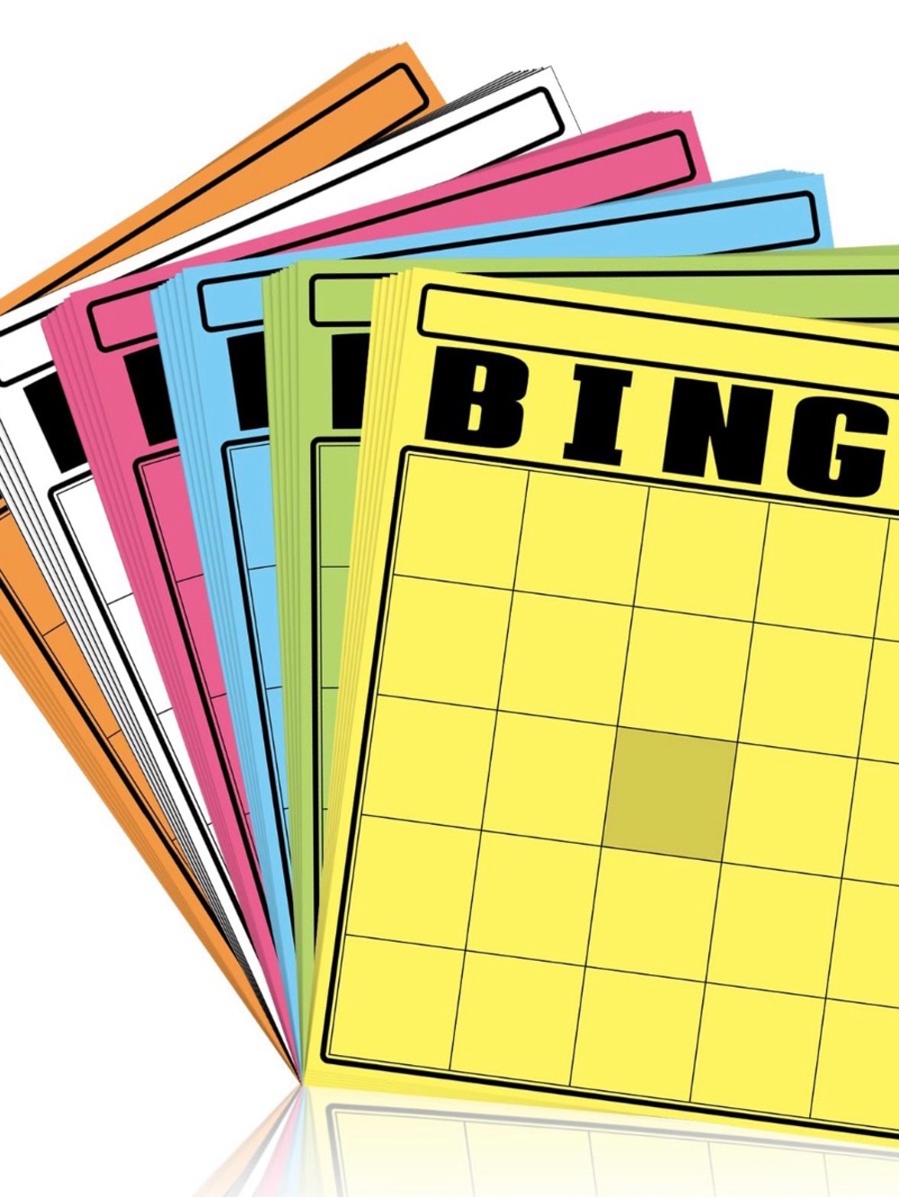 Blank Bingo Cards Multicolor Jumbo party Game Make Your Own Cards Bulk Blank Lar